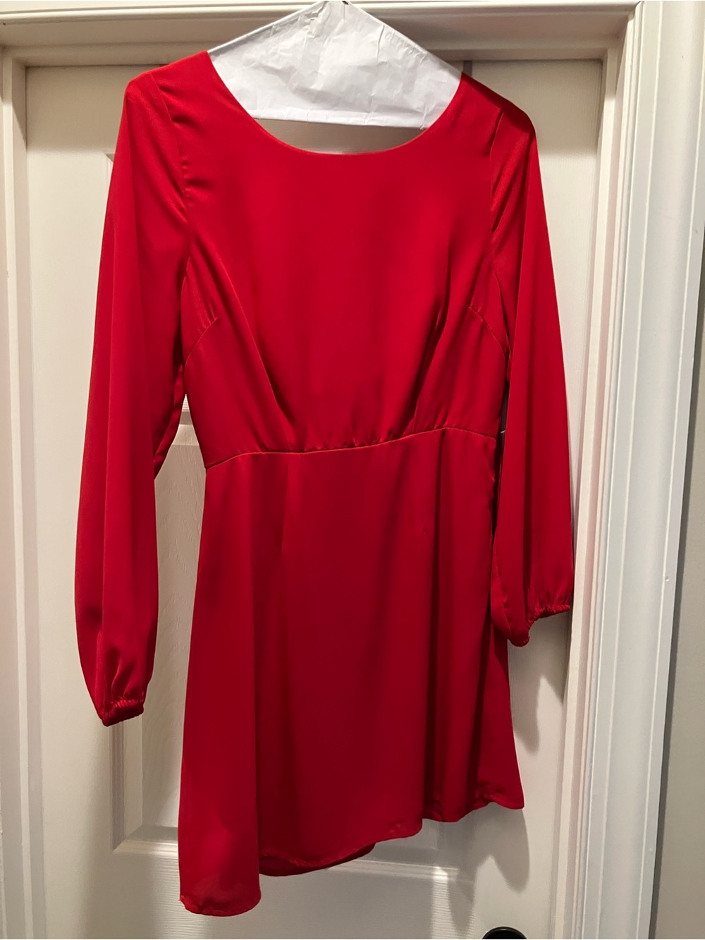 Almost Famous Red Long-Sleeve Mini Dress